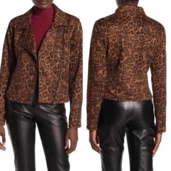 Leopard Animal Print Hipster Hippie Artsy Trendy Winter Hip Moto Jacket Coat